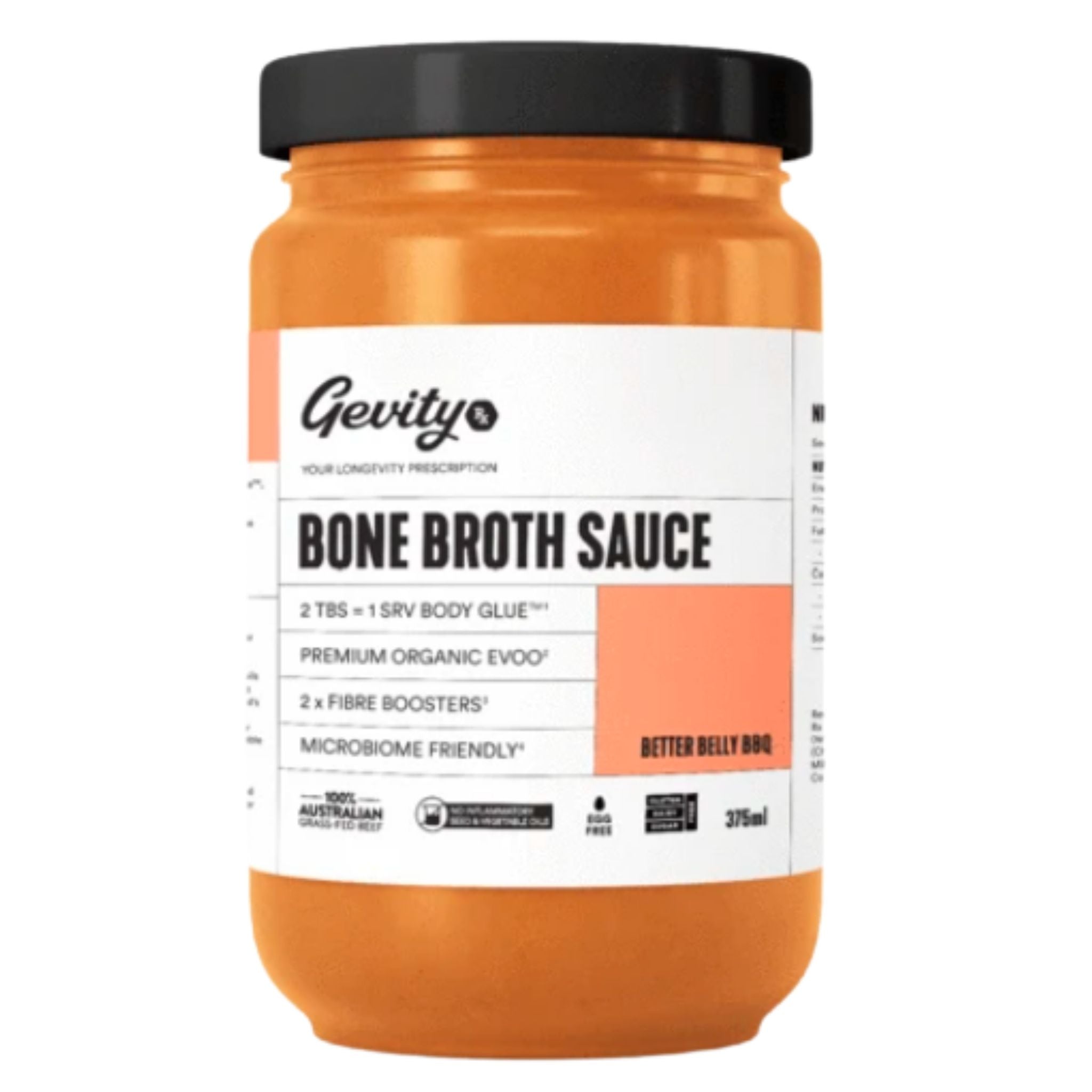 Bone Broth Sauce (Better Belly BBQ) - Gevity. 375ml