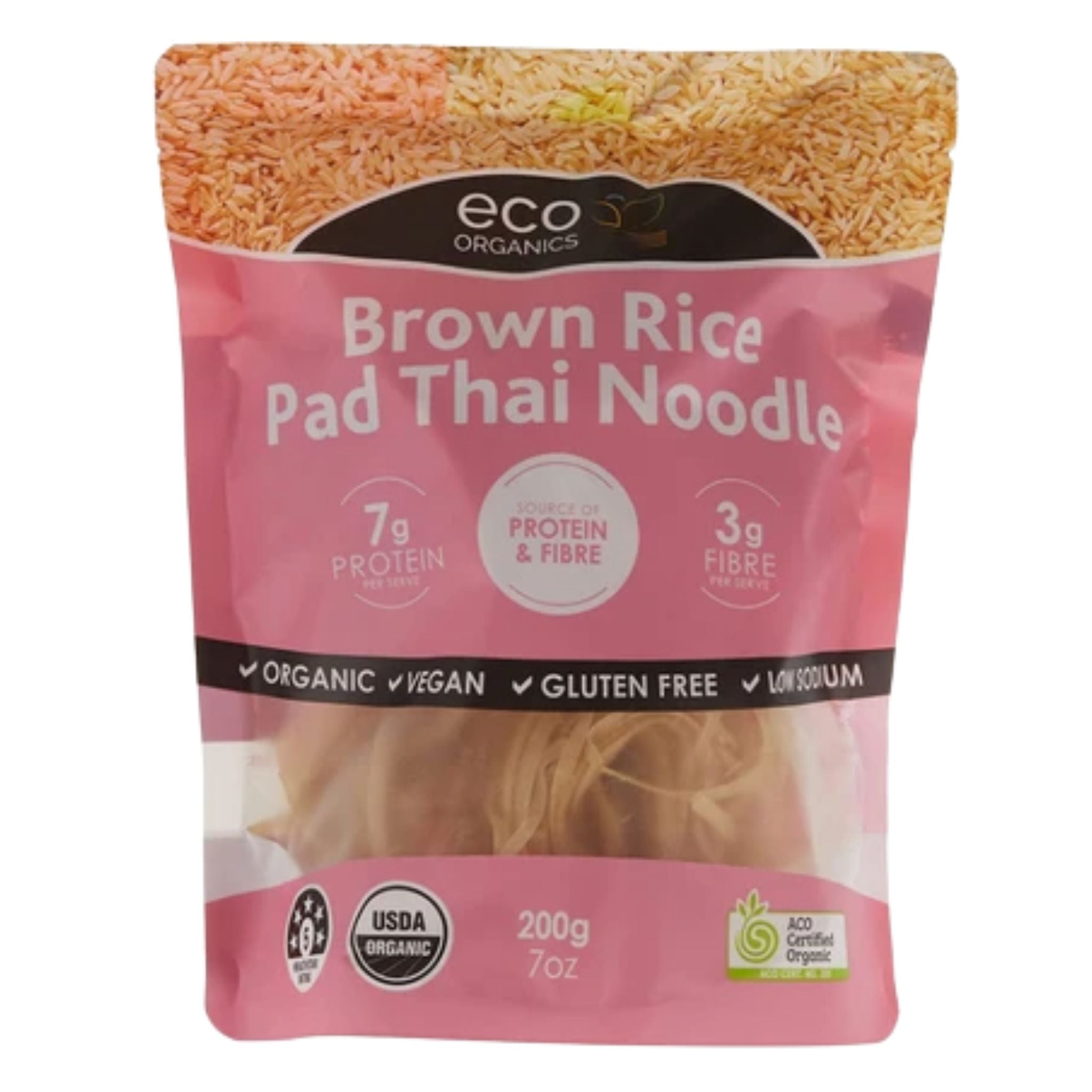 Brown Rice Pad Thai Noodles - Eco Organics. 200gr