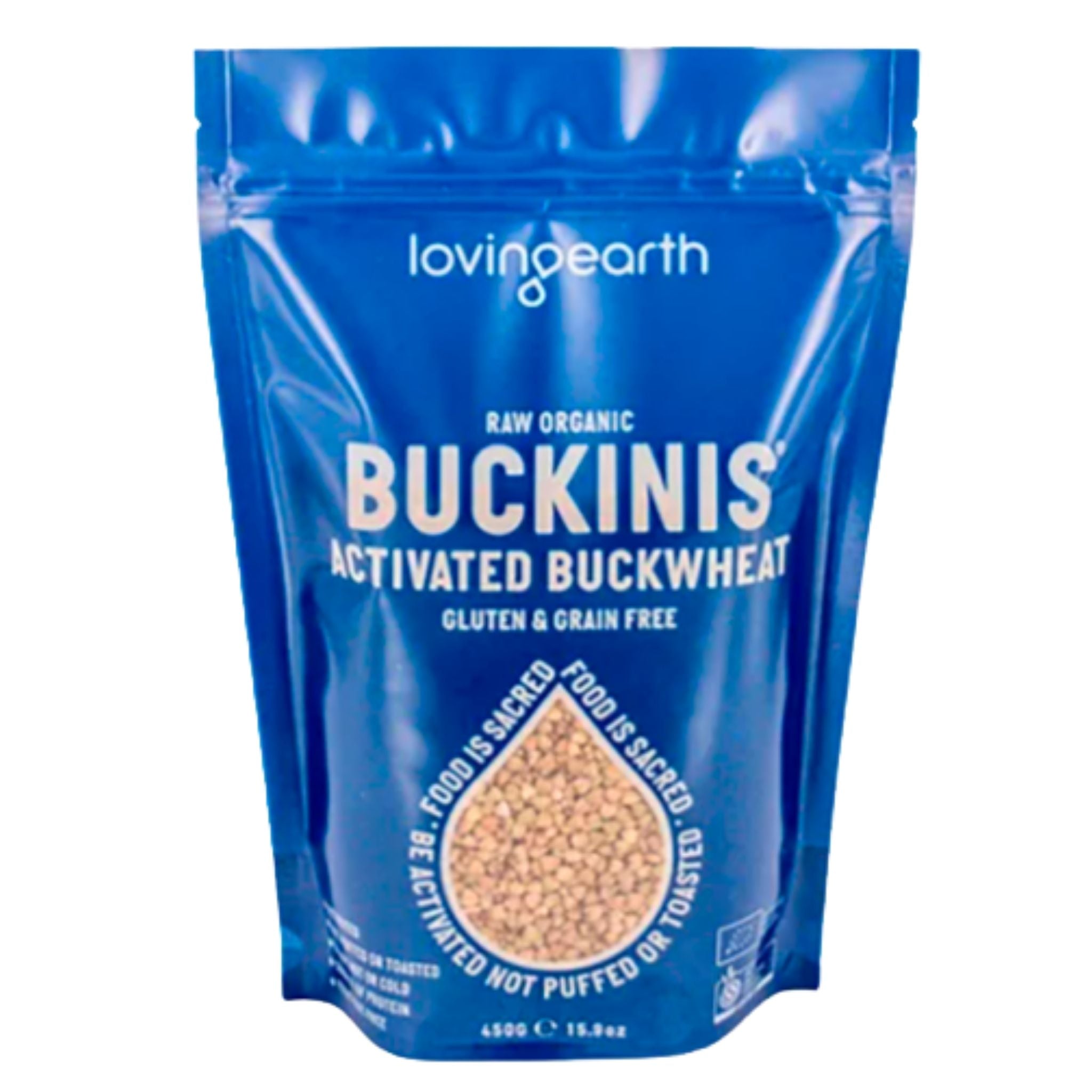 Buckinis Activated Buckwheat - Loving Earth. 450gr