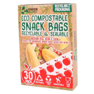 Eco Compostable Snack bags - 30 pack